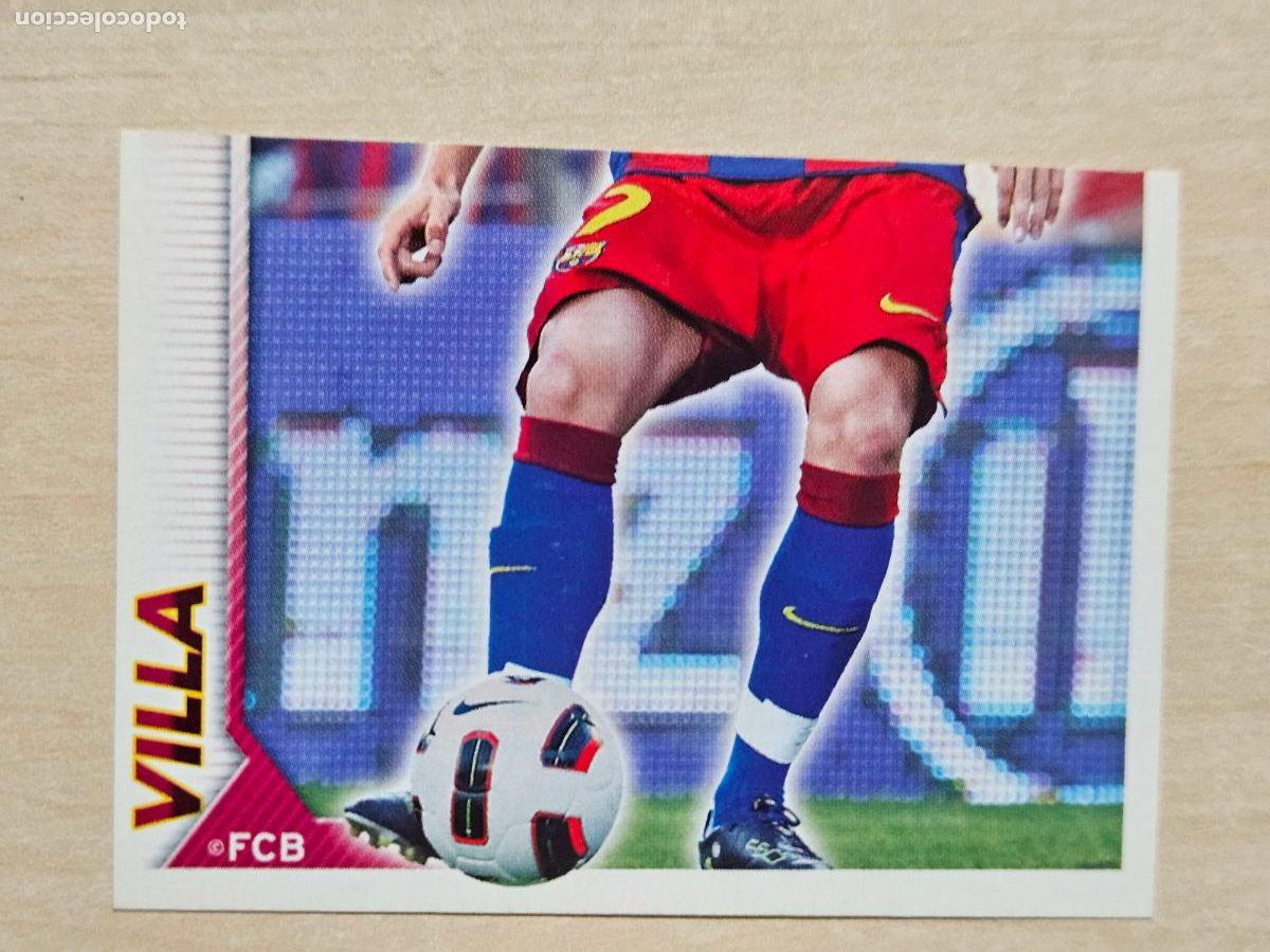 Cromos de f&uacute;tbol: CROMO N&ordm; 124 VILLA - COLECCION OFICIAL BARCELONA LIGA 2010 2011 - 10 11 SIN PEGAR