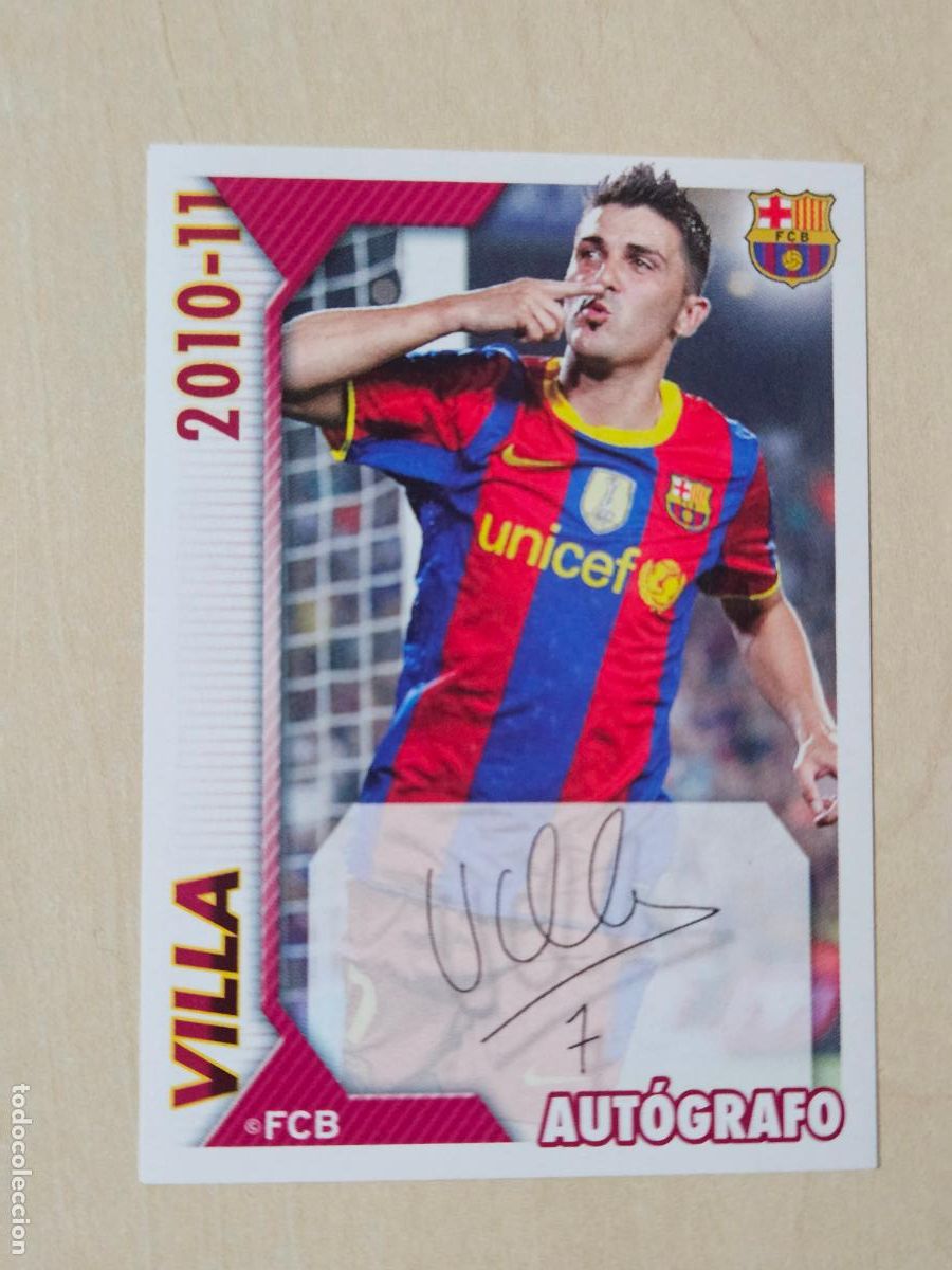 Cromos de f&uacute;tbol: CROMO N&ordm; 125 VILLA - COLECCION OFICIAL BARCELONA LIGA 2010 2011 - 10 11 SIN PEGAR