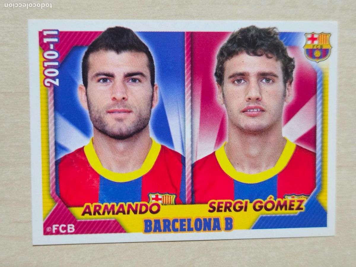 Cromos de Futebol: CROMO N&ordm; 146 ARMANDO Y SERGI GOMEZ - COLECCION OFICIAL BARCELONA LIGA 2010 2011 - 10 11 SIN PEGAR