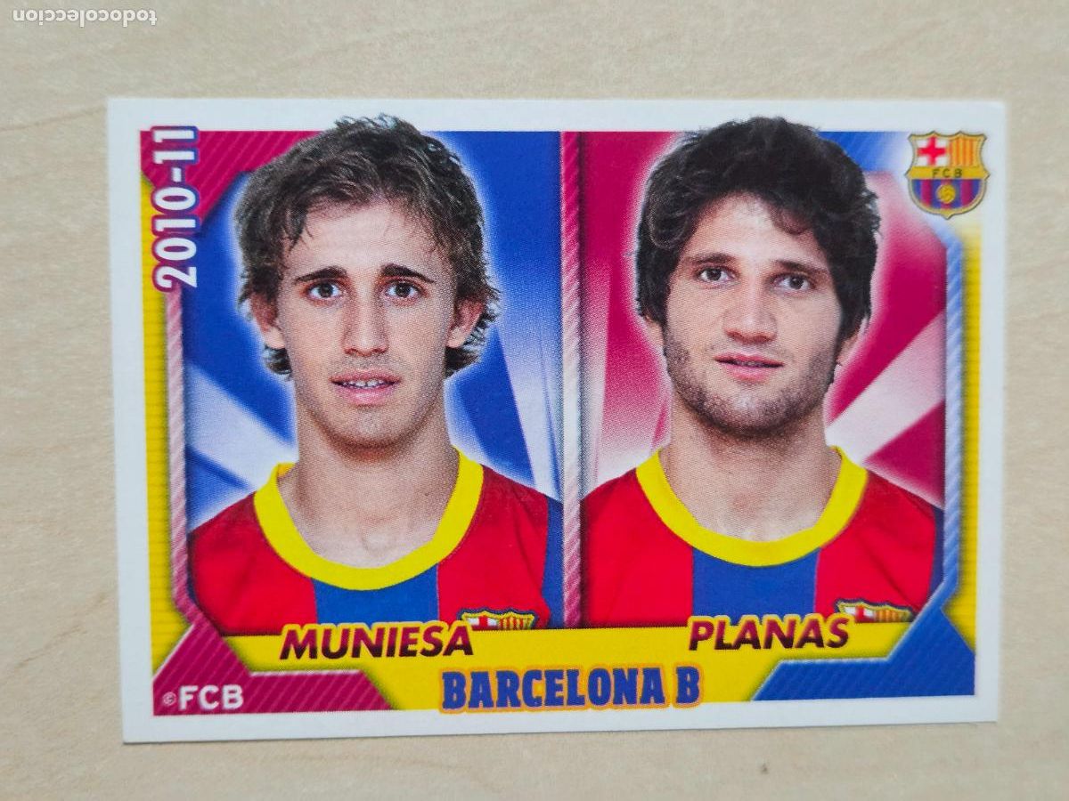 Cromos de Futebol: CROMO N&ordm; 147 MUNIESA Y PLANAS - COLECCION OFICIAL BARCELONA LIGA 2010 2011 - 10 11 SIN PEGAR