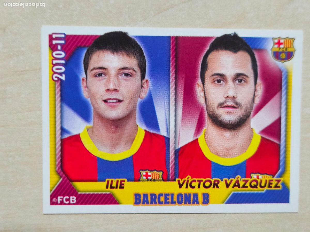 Cromos de Futebol: CROMO N&ordm; 149 ILIE Y VICTOR VAZQUEZ - COLECCION OFICIAL BARCELONA LIGA 2010 2011 - 10 11 SIN PEGAR