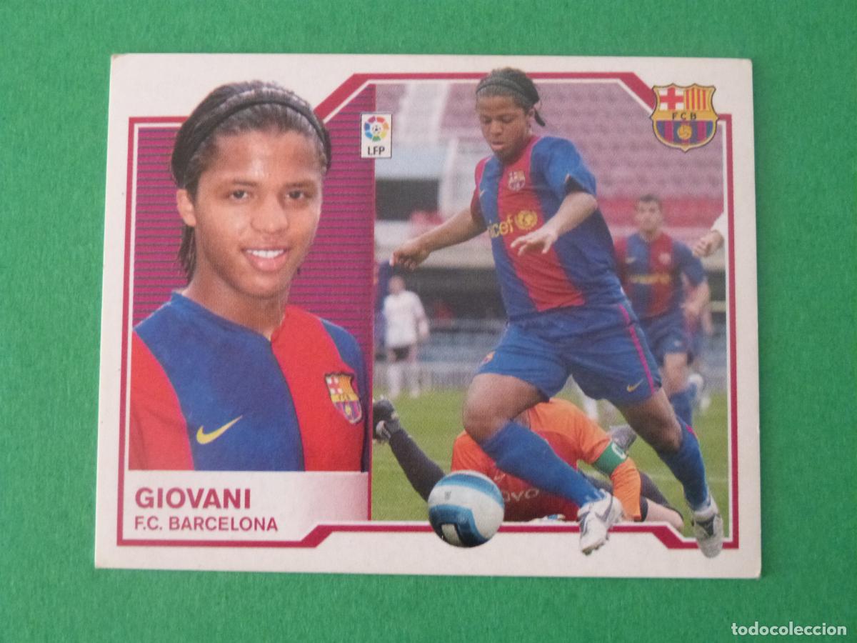 Cromos de f&uacute;tbol: CROMO FUTBOL GIOVANI F.C. BARCELONA SIN PEGAR LIGA ESTE 2007-2008/07-08