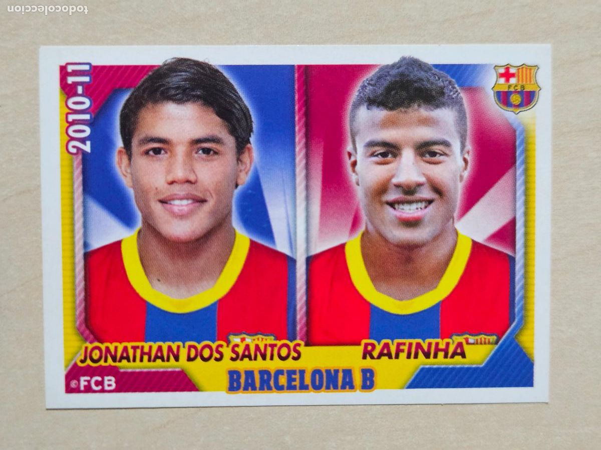 Cromos de f&uacute;tbol: CROMO N&ordm; 151 JONATHAN Y RAFINHA - COLECCION OFICIAL BARCELONA LIGA 2010 2011 - 10 11 SIN PEGAR