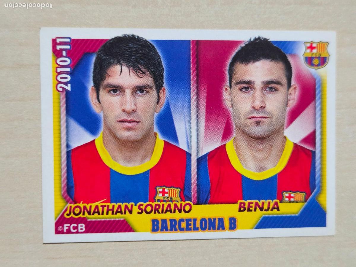 Cromos de f&uacute;tbol: CROMO N&ordm; 153 SORIANO Y BENJA - COLECCION OFICIAL BARCELONA LIGA 2010 2011 - 10 11 SIN PEGAR