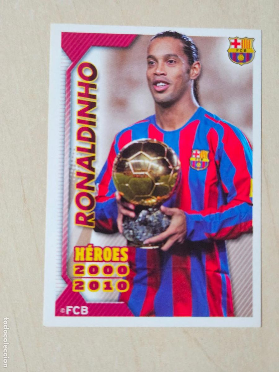 Football Stickers: CROMO N&ordm; 159 RONALDINHO - COLECCION OFICIAL BARCELONA LIGA 2010 2011 - 10 11 SIN PEGAR