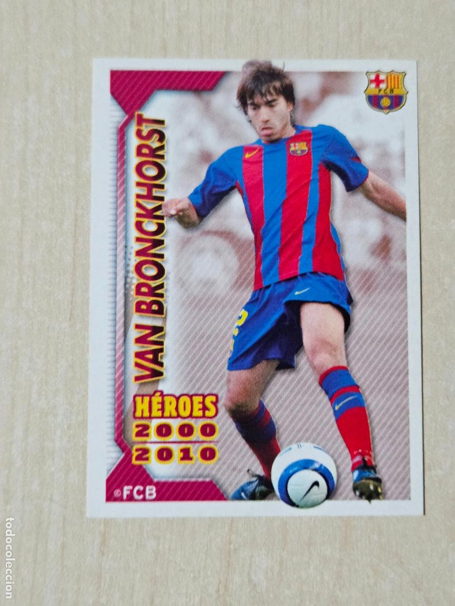 Football Stickers: CROMO N&ordm; 160 VAN BRONCKHORST - COLECCION OFICIAL BARCELONA LIGA 2010 2011 - 10 11 SIN PEGAR