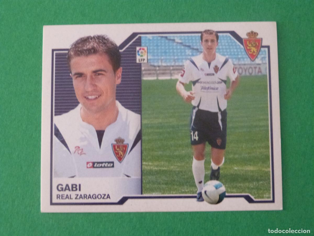 Cromos de f&uacute;tbol: CROMO FUTBOL GABI REAL ZARAGOZA SIN PEGAR LIGA ESTE 2007-2008/07-08