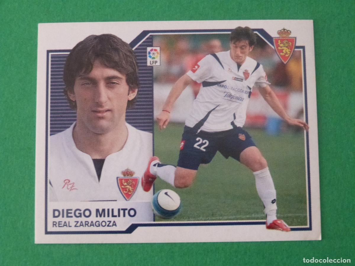 Cromos de f&uacute;tbol: CROMO FUTBOL DIEGO MILITO REAL ZARAGOZA SIN PEGAR LIGA ESTE 2007-2008/07-08