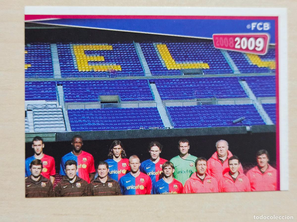 Fu&szlig;ball-Sticker: CROMO N&ordm; 3 ALINEACION - COLECCION OFICIAL BARCELONA 2008 - 2009 - PANINI - CROMO SIN PEGAR