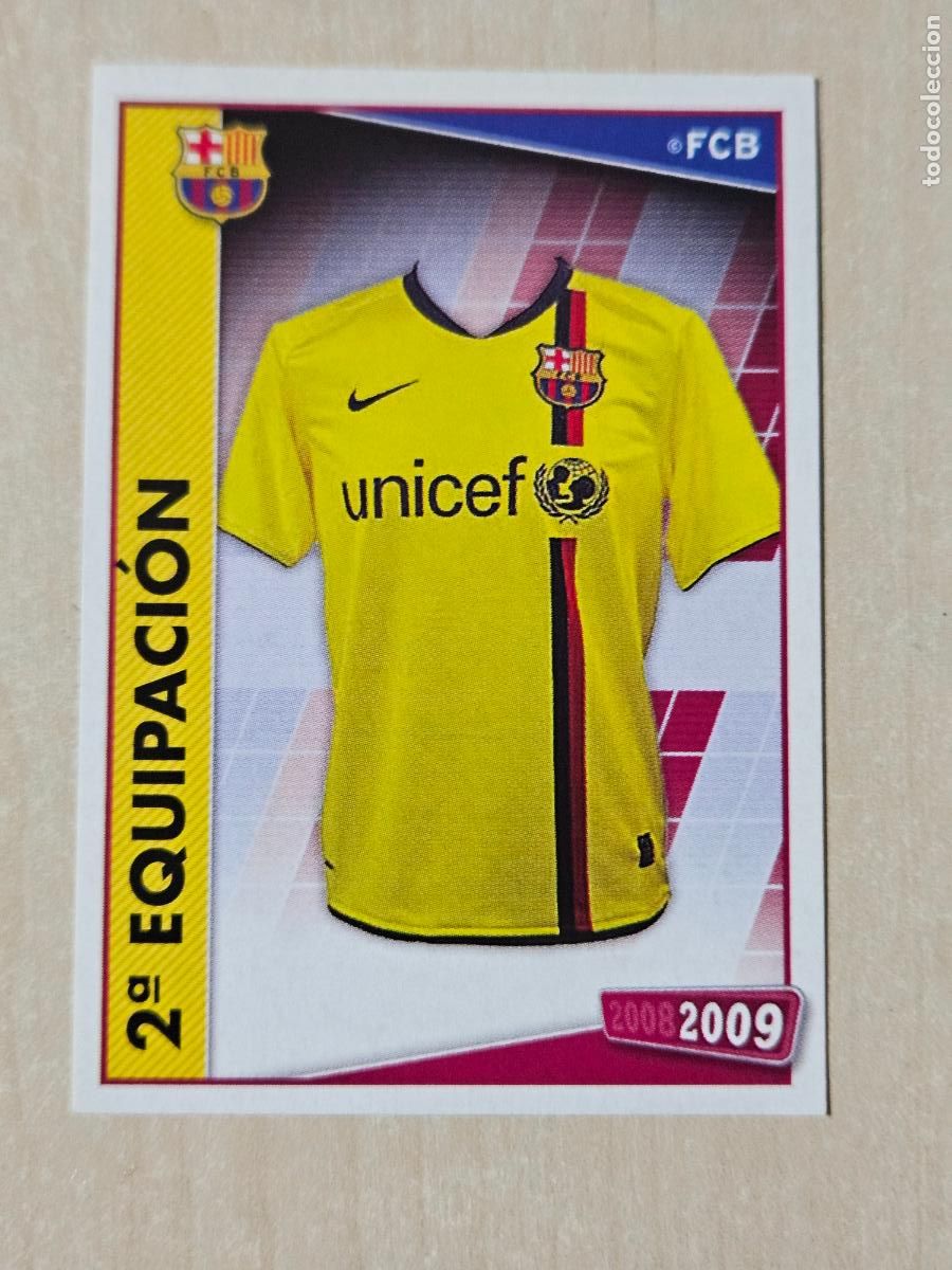 Fu&szlig;ball-Sticker: CROMO N&ordm; 10 EQUIPACION - COLECCION OFICIAL BARCELONA 2008 - 2009 - PANINI - CROMO SIN PEGAR