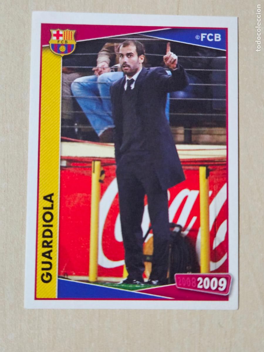 Fu&szlig;ball-Sticker: CROMO N&ordm; 11 GUARDIOLA - COLECCION OFICIAL BARCELONA 2008 - 2009 - PANINI - CROMO SIN PEGAR