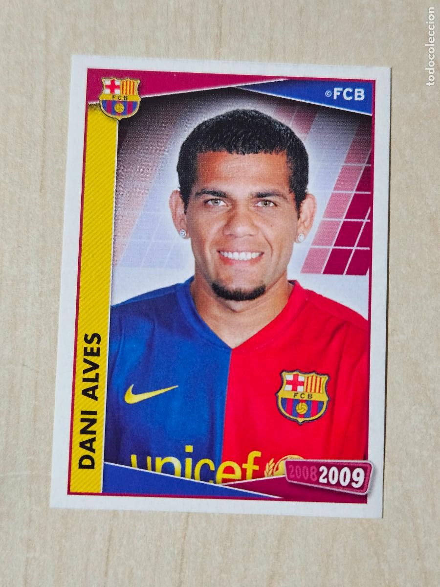 Fu&szlig;ball-Sticker: CROMO N&ordm; 30 DANI ALVES - COLECCION OFICIAL BARCELONA 2008 - 2009 - PANINI - CROMO SIN PEGAR