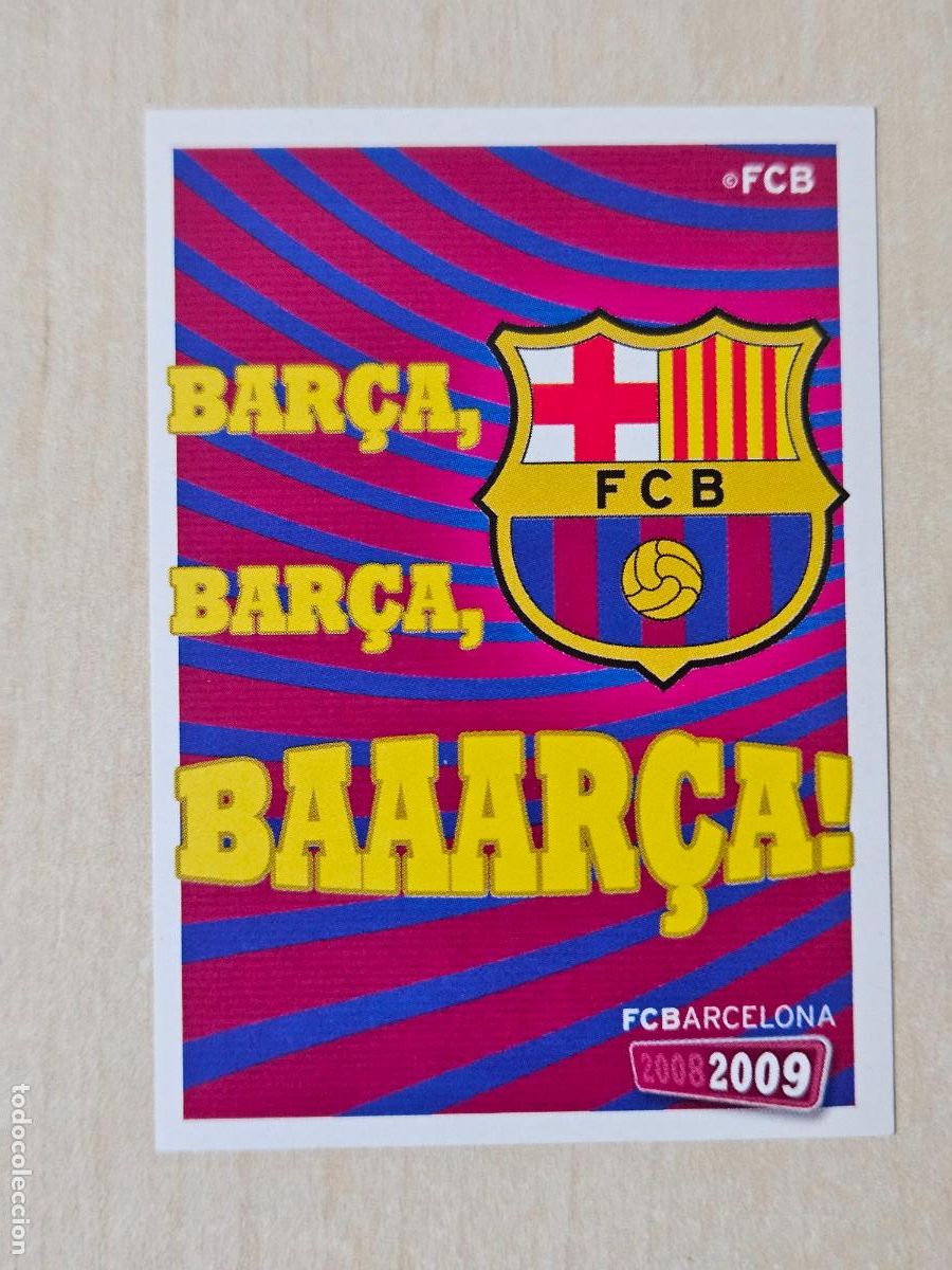 Cromos de f&uacute;tbol: CROMO N&ordm; 176 ESCUDO BARCA - COLECCION OFICIAL BARCELONA 2008 - 2009 - PANINI - CROMO SIN PEGAR