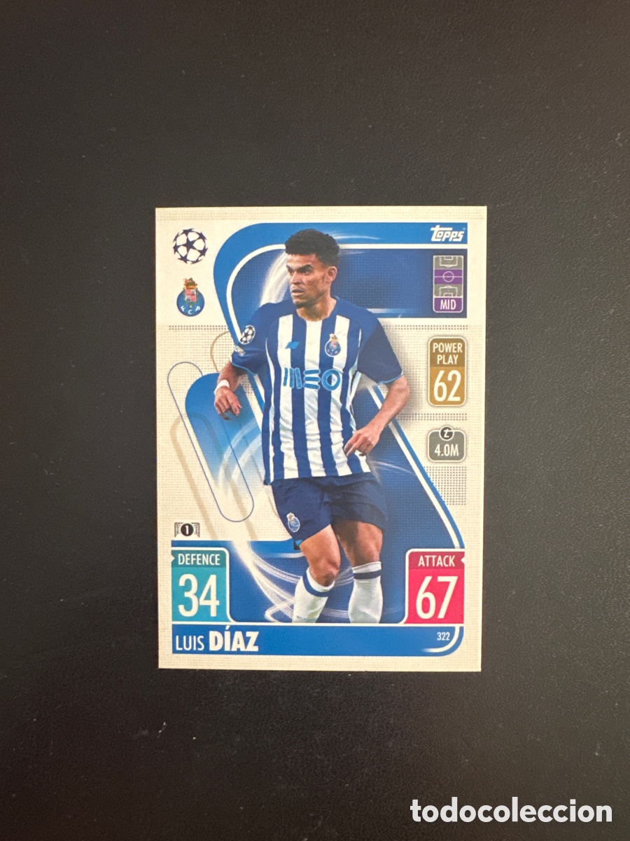 Figurine di Calcio: LUIS D&Iacute;AZ OPORTO N&Uacute;MERO 322 MATCH ATTAX 2021 2022