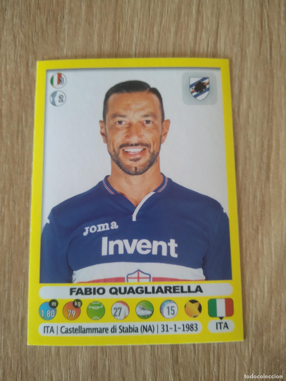 Cromos de f&uacute;tbol: 448 FABIO QUAGLIARELLA SAMPDORIA CROMO FUTBOL PANINI LIGA ITALIA 18-19 CALCIATORI 2018-2019