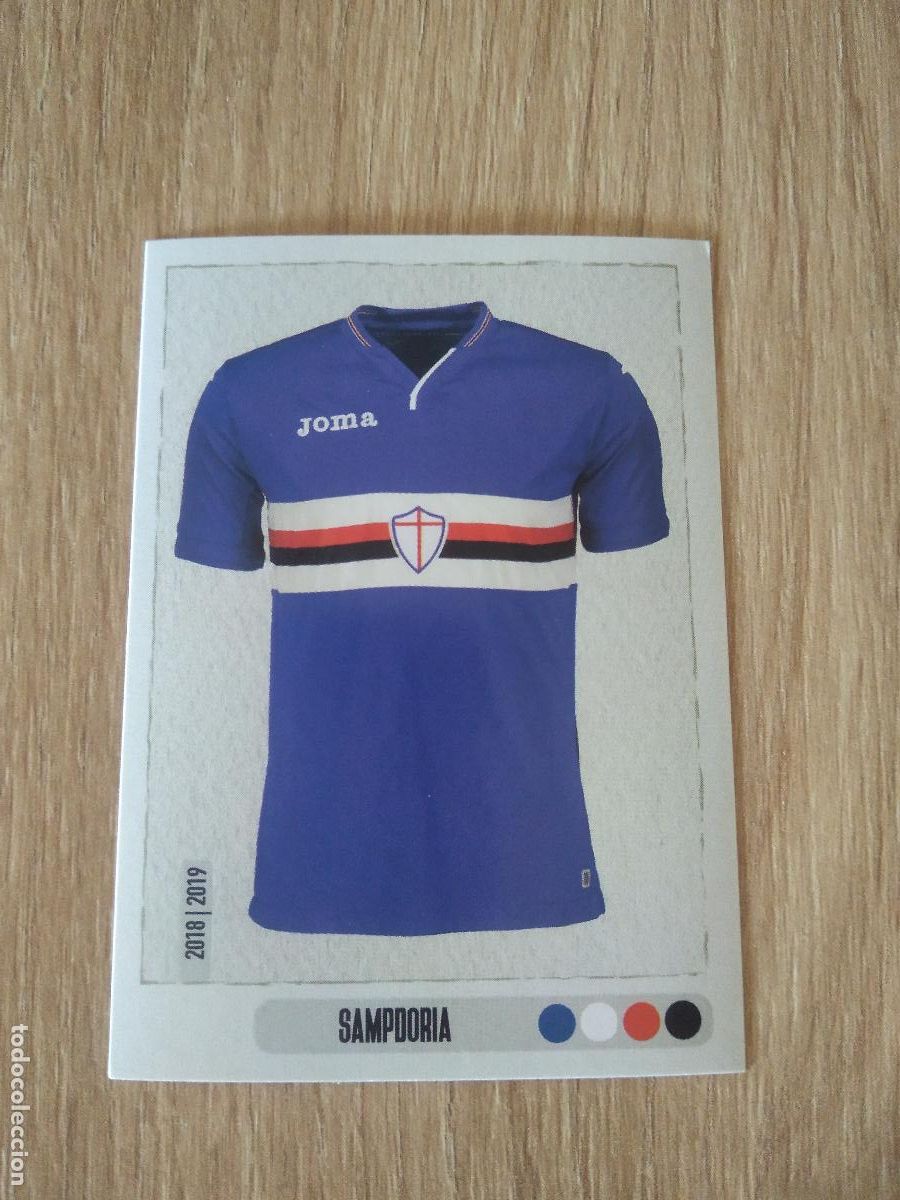 Cromos de f&uacute;tbol: 450 CAMISETA SAMPDORIA CROMO FUTBOL PANINI LIGA ITALIA 18-19 CALCIATORI 2018-2019