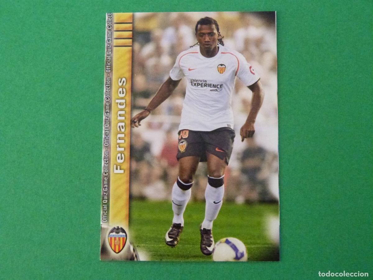 Cromos de f&uacute;tbol: TRADING CARD FUTBOL FERNANDES VALENCIA C.F. N&ordm; 148 FICHAS LIGA MUNDICROMO 2009-2010/09-10