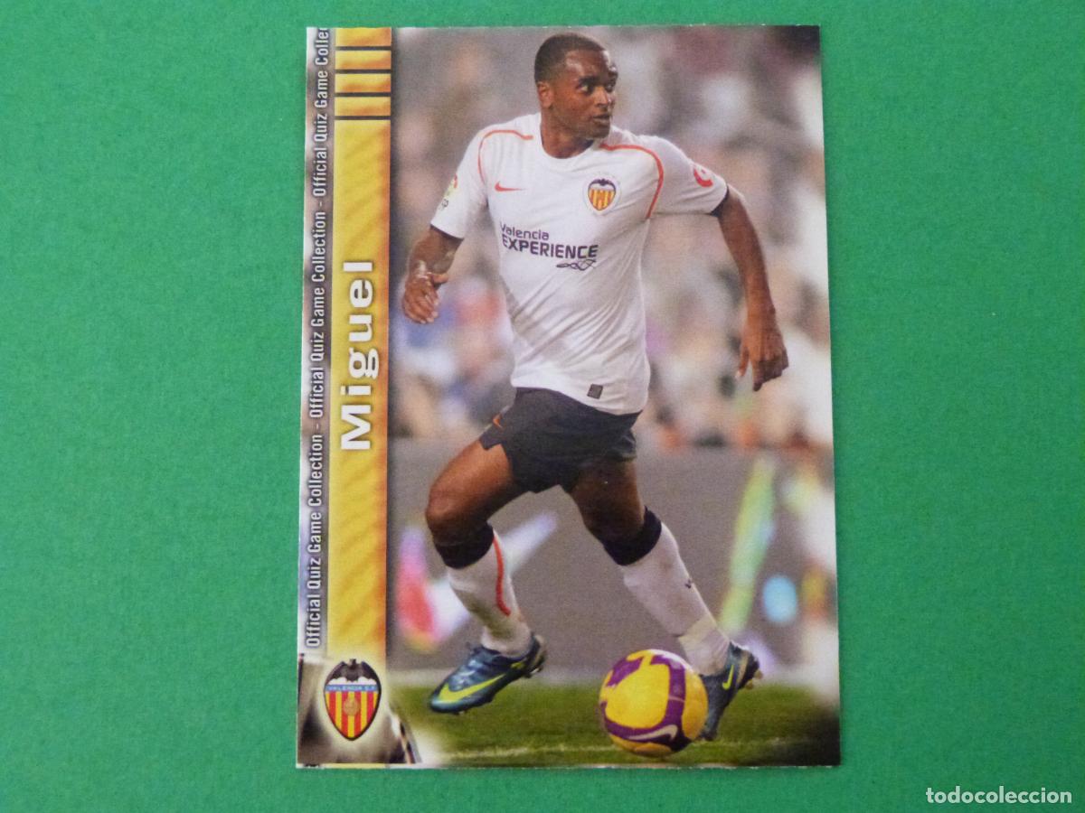 Cromos de f&uacute;tbol: TRADING CARD FUTBOL MIGUEL VALENCIA C.F. N&ordm; 141 FICHAS LIGA MUNDICROMO 2009-2010/09-10