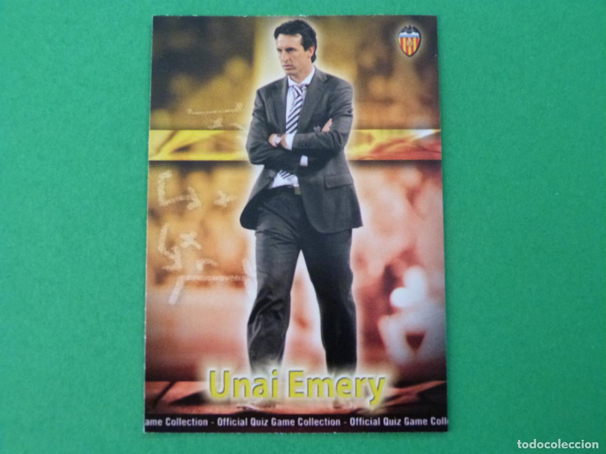 Cromos de f&uacute;tbol: TRADING CARD FUTBOL UNAI EMERY VALENCIA C.F. N&ordm; 138 FICHAS LIGA MUNDICROMO 2009-2010/09-10