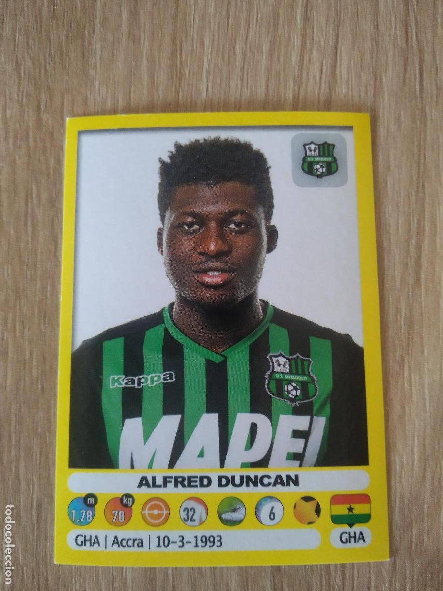 Cromos de f&uacute;tbol: 468 ALFRED DUNCAN SASSUOLO CROMO FUTBOL PANINI LIGA ITALIA 18-19 CALCIATORI 2018-2019