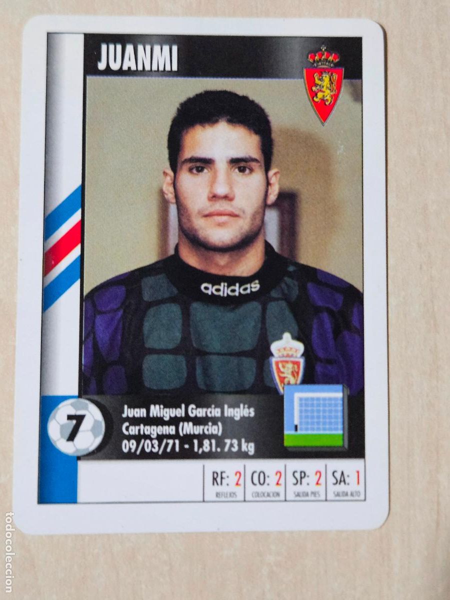 Cromos de f&uacute;tbol: JUANMI - REAL ZARAGOZA - CARTA NAIPE HERACLIO FOURNIER SUPERGOL SUPER GOL MARCA 95 96