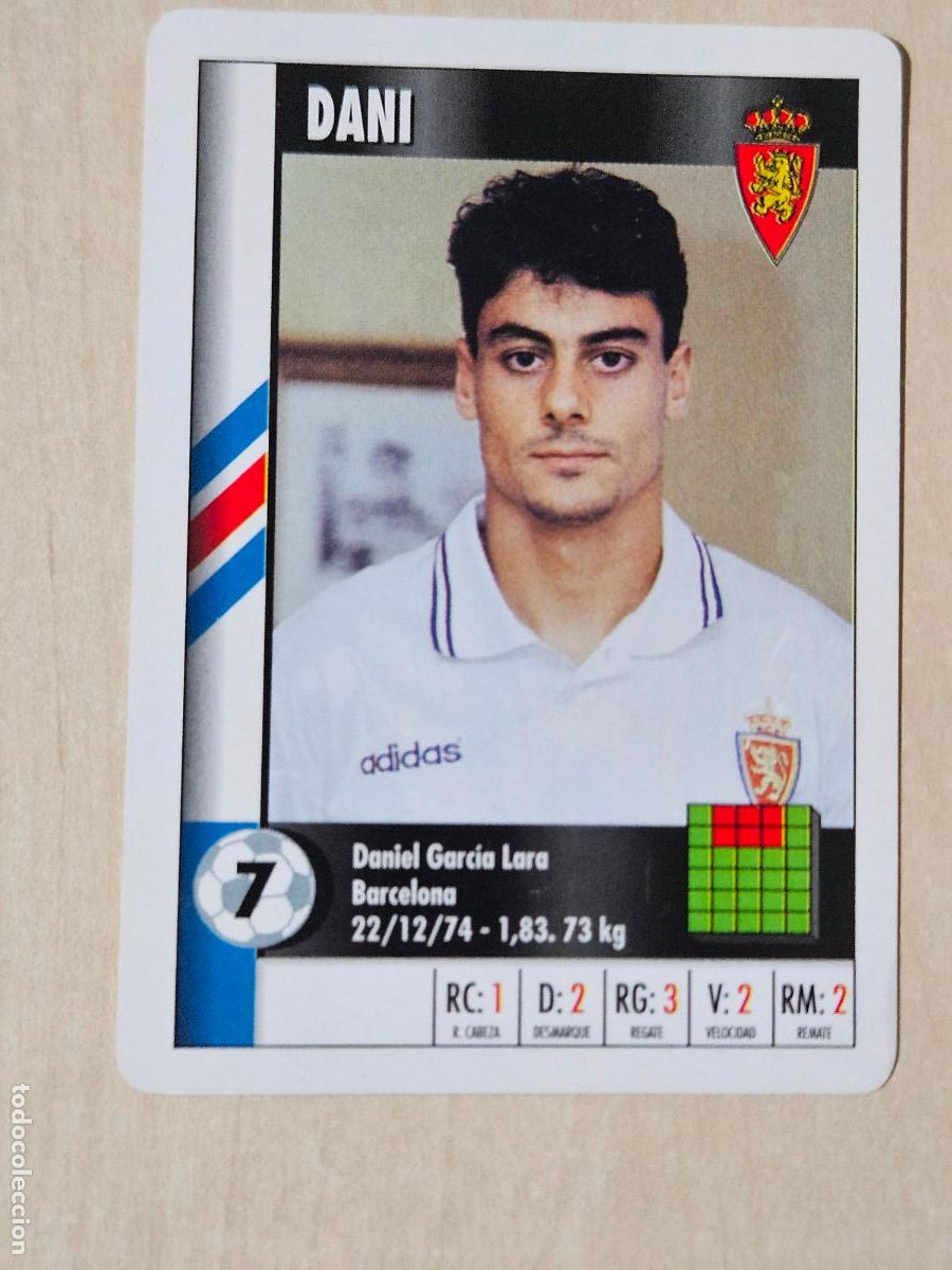 Cromos de f&uacute;tbol: DANI - REAL ZARAGOZA - CARTA NAIPE HERACLIO FOURNIER SUPERGOL SUPER GOL MARCA 95 96