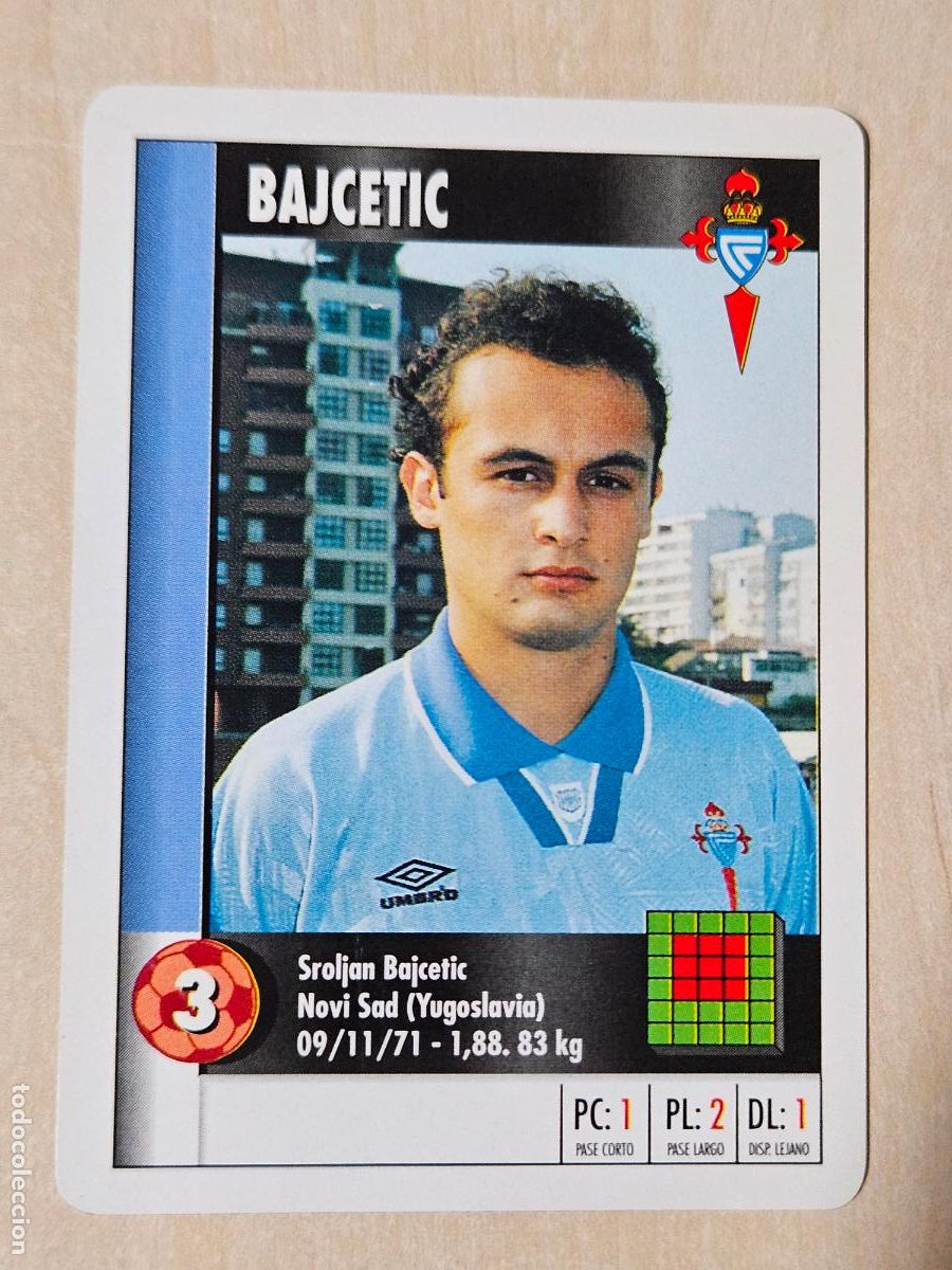 Cromos de f&uacute;tbol: BAJCETIC - REAL CELTA - CARTA NAIPE HERACLIO FOURNIER SUPERGOL SUPER GOL MARCA 95 96
