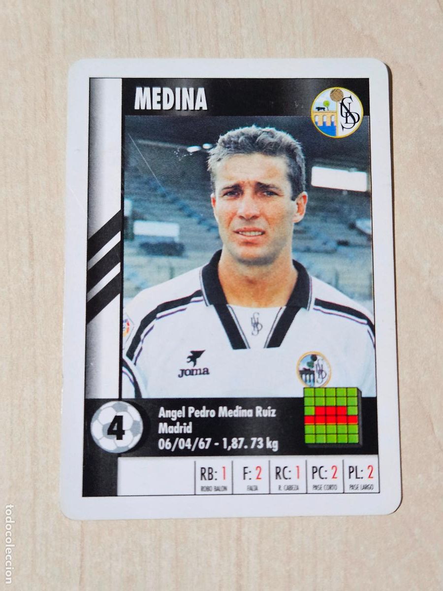Cromos de f&uacute;tbol: MEDINA - SALAMANCA - CARTA NAIPE HERACLIO FOURNIER SUPERGOL SUPER GOL MARCA 95 96
