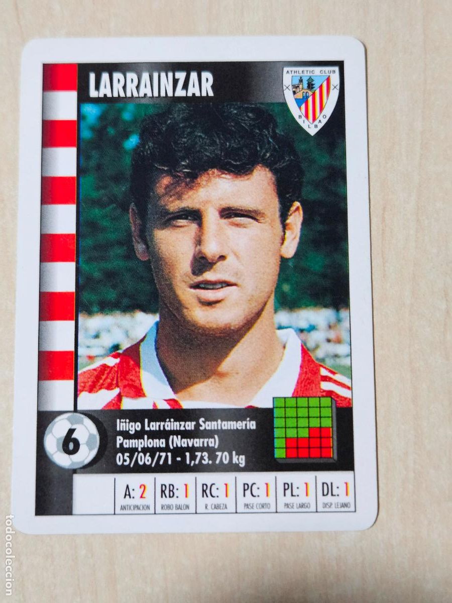 Cromos de f&uacute;tbol: LARRAINZAR - ATHLETIC DE BILBAO - CARTA NAIPE HERACLIO FOURNIER SUPERGOL SUPER GOL MARCA 95 96