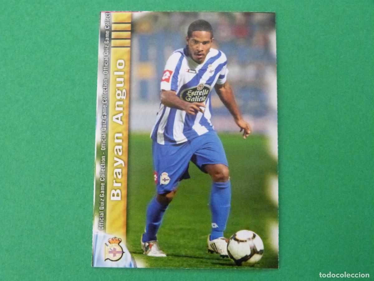 Cromos de f&uacute;tbol: TRADING CARD FUTBOL BRAYAN ANGULO DEPORTIVO LA CORU&Ntilde;A N&ordm; 180 FICHAS LIGA MUNDICROMO 2009-2010/09-10