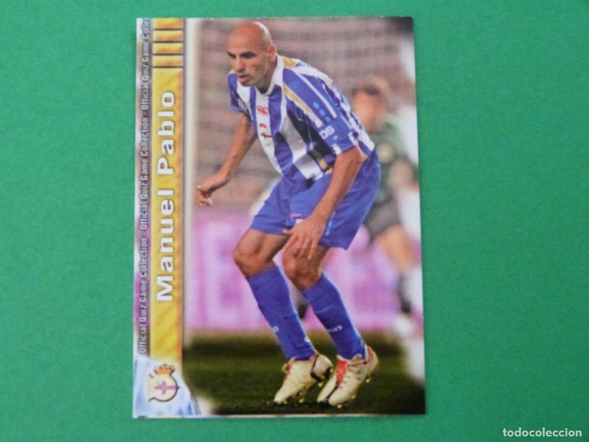 Cromos de f&uacute;tbol: TRADING CARD FUTBOL MANUEL PABLO DEPORTIVO LA CORU&Ntilde;A N&ordm; 168 FICHAS LIGA MUNDICROMO 2009-2010/09-10