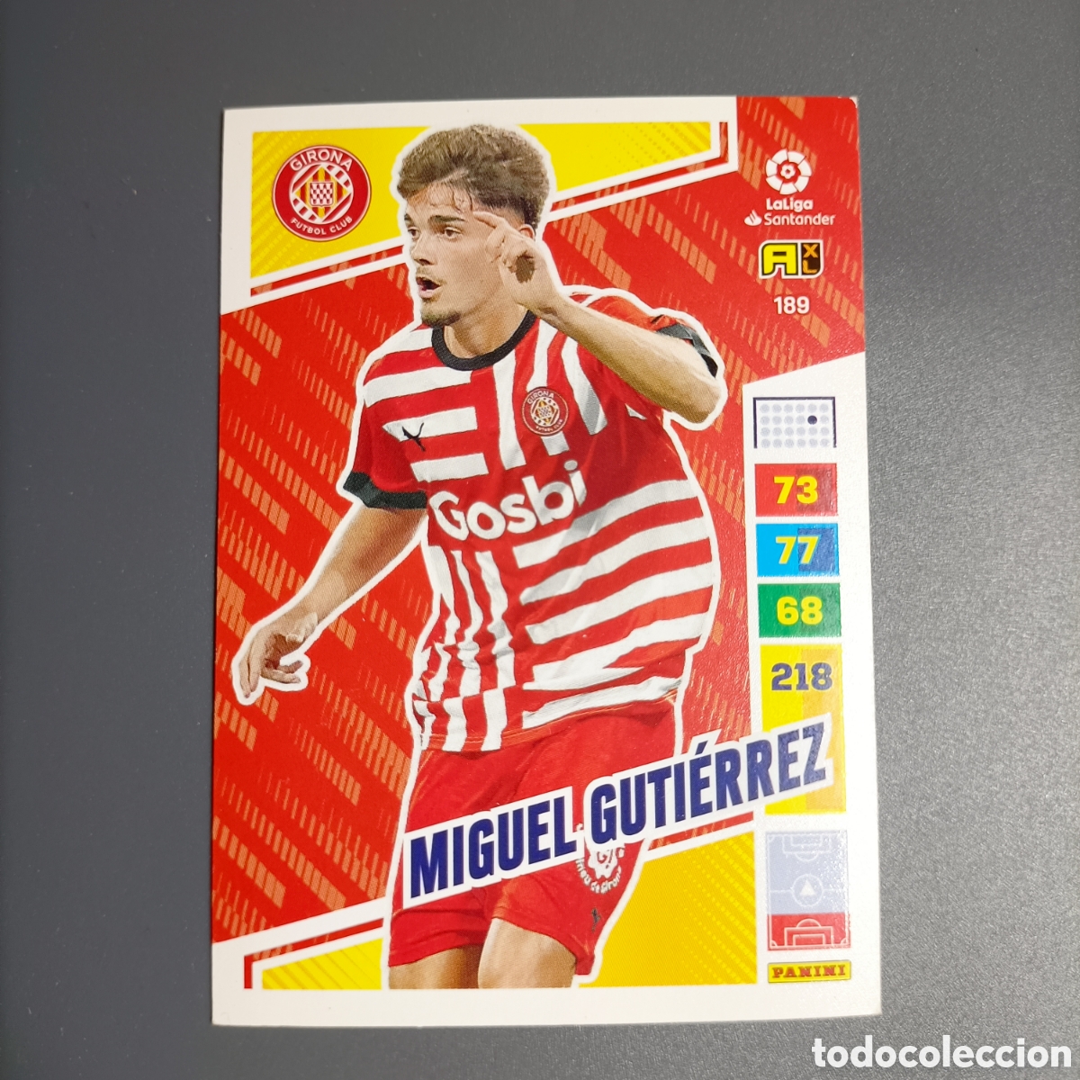 Cromos de f&uacute;tbol: ADRENALYN. LIGA 2022-2023 (GIRONA) №189 MIGUEL GUTI&Eacute;RREZ