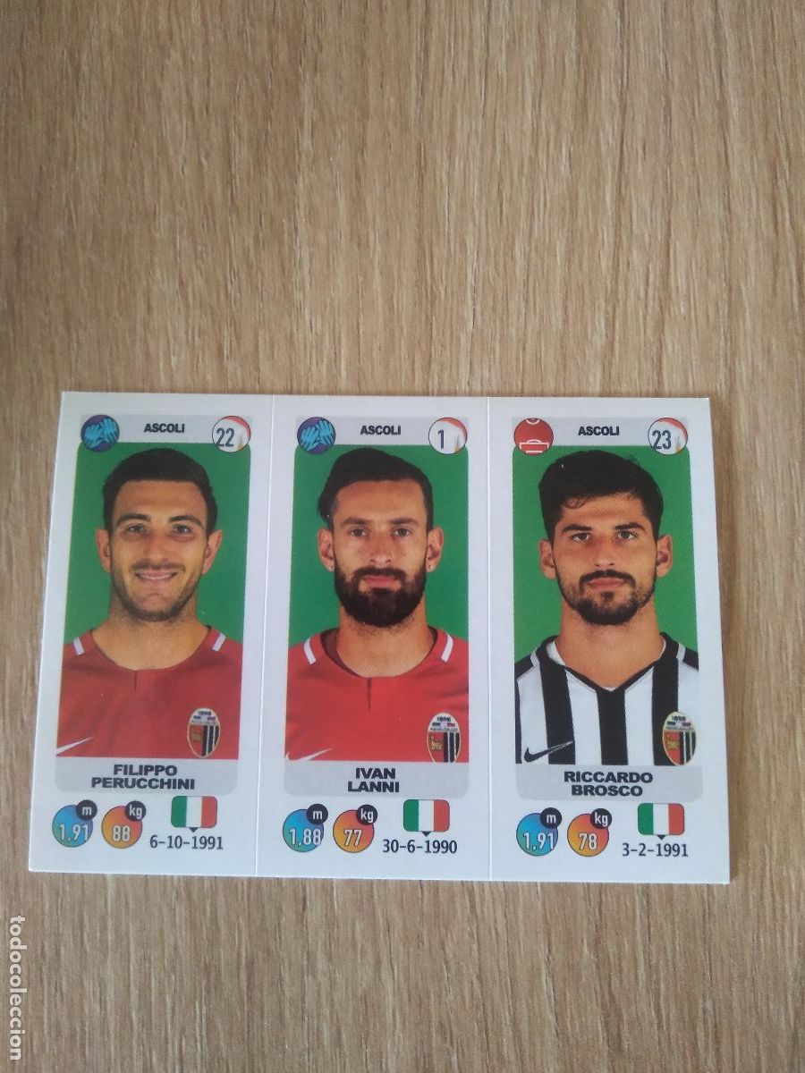 Cromos de f&uacute;tbol: 567 PERUCCHINI LANNI BROSCO ASCOLI CROMO FUTBOL PANINI LIGA ITALIA 18-19 CALCIATORI 2018-2019