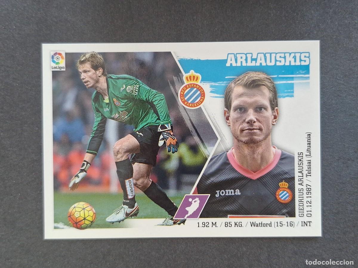 Cromos de f&uacute;tbol: L3 ARLAUSKIS R. C. D. ESPA&Ntilde;OL MERCADO INVIERNO LIGA ESTE 2015 2016 15 16 NUNCA PEGADO SIN PEGAR