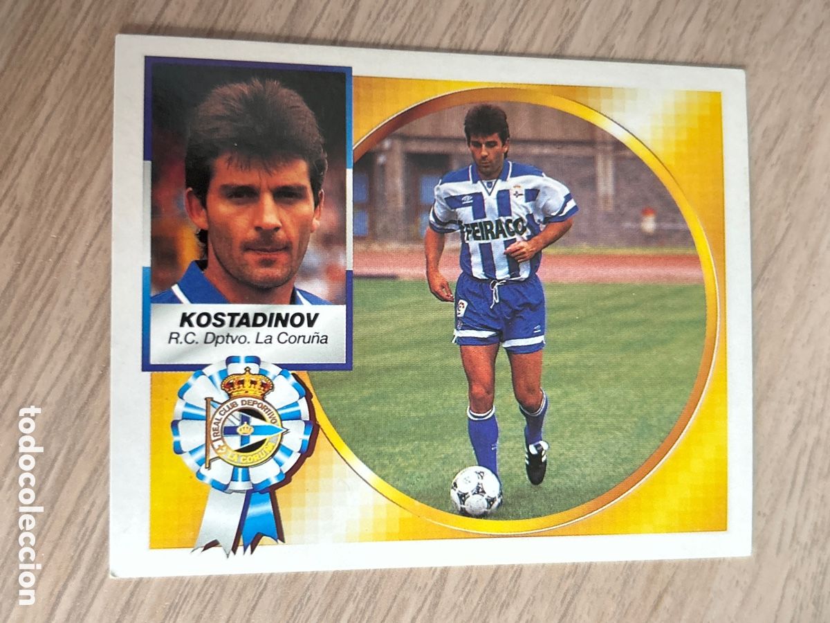 Fu&szlig;ball-Sticker: KOSTADINOV DEPORTIVO DE LA CORU&Ntilde;A COLOCA LIGA ESTE 94 95 1994 1995 NUNCA PEGADO SIN PEGAR