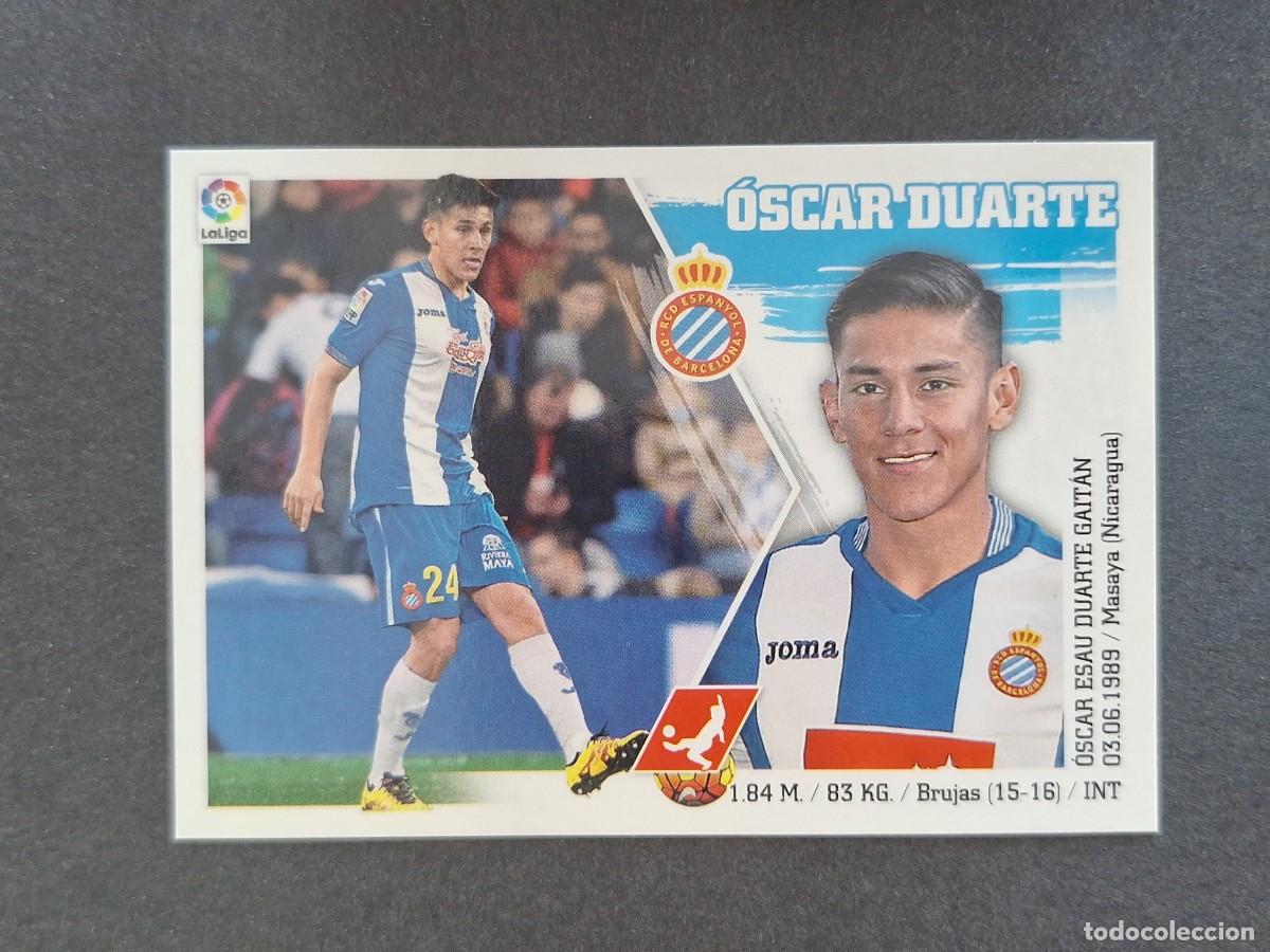 Fu&szlig;ball-Sticker: L3 OSCAR DUARTE R. C. D. ESPA&Ntilde;OL MERCADO INVIERNO LIGA ESTE 2015 2016 15 16 NUNCA PEGADO SIN PEGAR