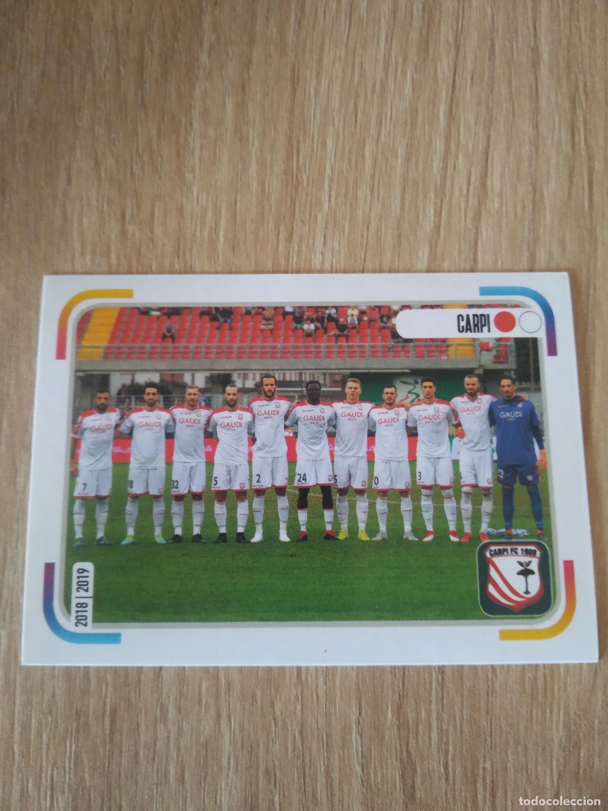 Cromos de f&uacute;tbol: 589 EQUIPO PLANTILLA CARPI CROMO FUTBOL PANINI LIGA ITALIA 18-19 CALCIATORI 2018-2019