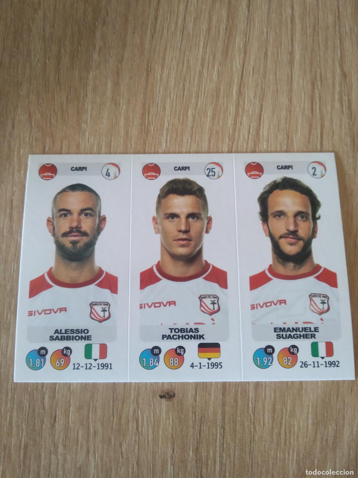 Cromos de f&uacute;tbol: 591 SABBIONE PACHONIK SUAGHER CARPI CROMO FUTBOL PANINI LIGA ITALIA 18-19 CALCIATORI 2018-2019