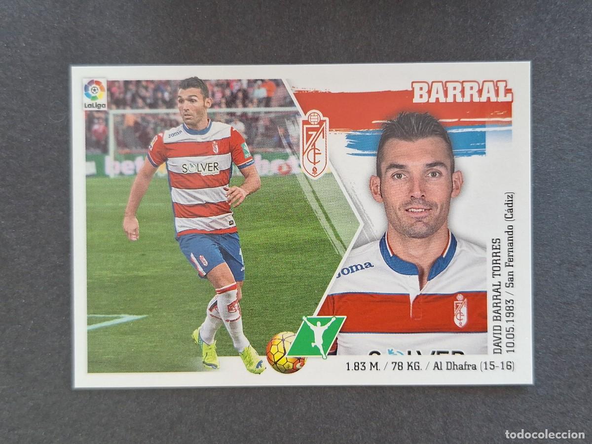 Cromos de f&uacute;tbol: L3 BARRAL GRANADA C. F. MERCADO INVIERNO LIGA ESTE 2015 2016 15 16 NUNCA PEGADO SIN PEGAR