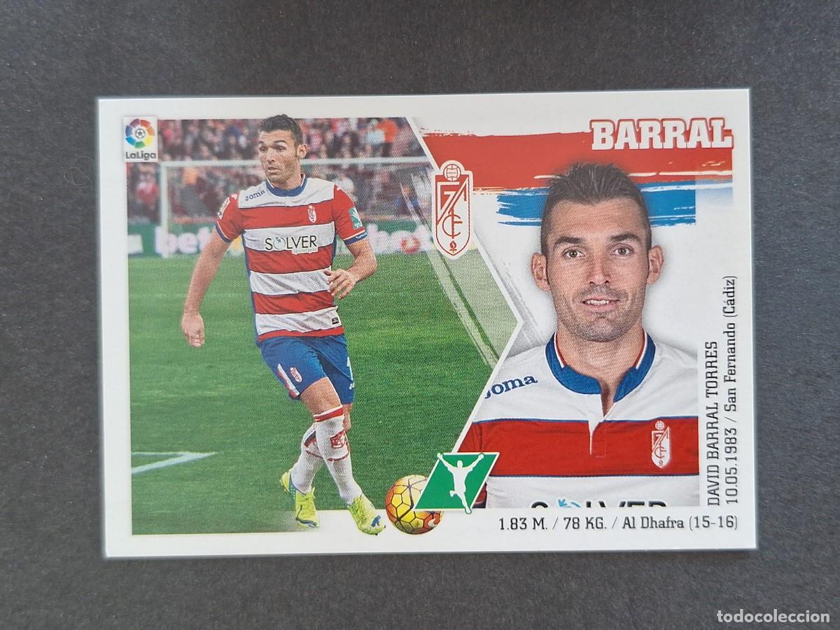 Cromos de f&uacute;tbol: L3 BARRAL GRANADA C. F. MERCADO INVIERNO LIGA ESTE 2015 2016 15 16 NUNCA PEGADO SIN PEGAR