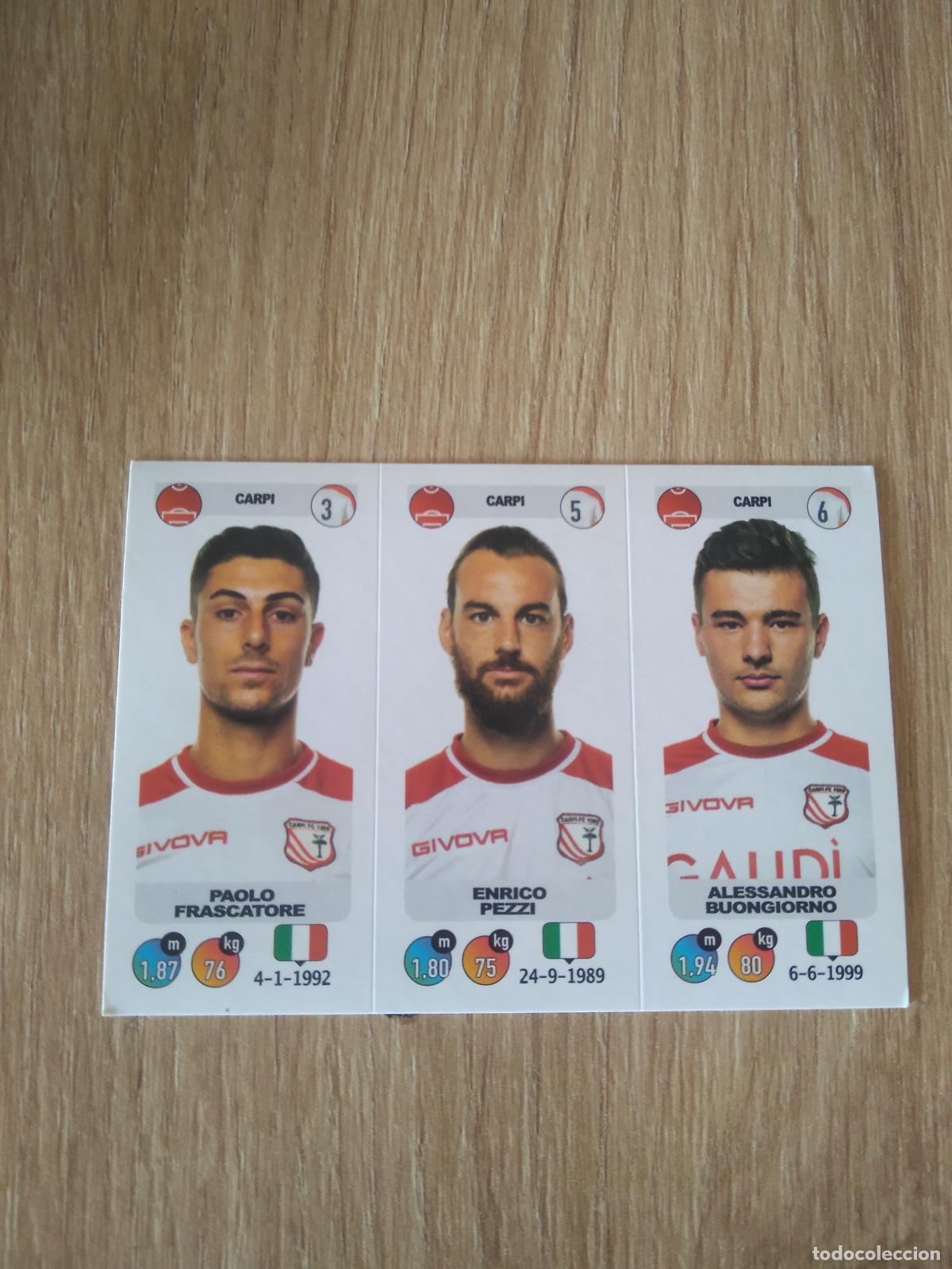 Cromos de f&uacute;tbol: 592 FRASCATORE PEZZI BUONGIORNO CARPI CROMO FUTBOL PANINI LIGA ITALIA 18-19 CALCIATORI 2018-2019