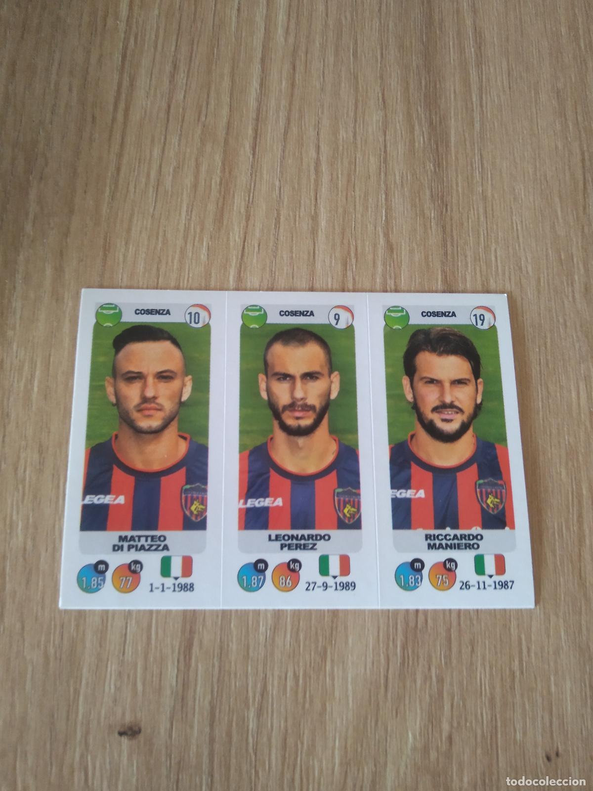 Cromos de f&uacute;tbol: 610 DI PIAZZA PEREZ MANIERO COSENZA CROMO FUTBOL PANINI LIGA ITALIA 18-19 CALCIATORI 2018-2019