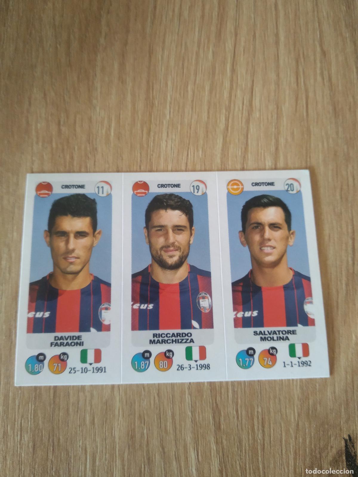 Cromos de f&uacute;tbol: 622 FARAONI MARCHIZZA MOLINA CROTONE CROMO FUTBOL PANINI LIGA ITALIA 18-19 CALCIATORI 2018-2019
