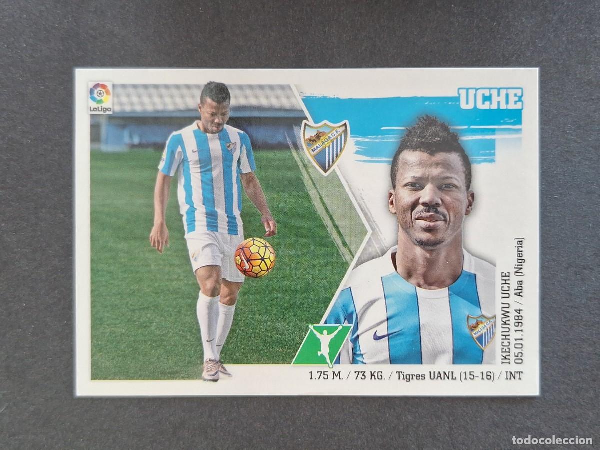 Cromos de f&uacute;tbol: L3 UCHE MALAGA C. F. MERCADO INVIERNO LIGA ESTE 2015 2016 15 16 NUNCA PEGADO SIN PEGAR