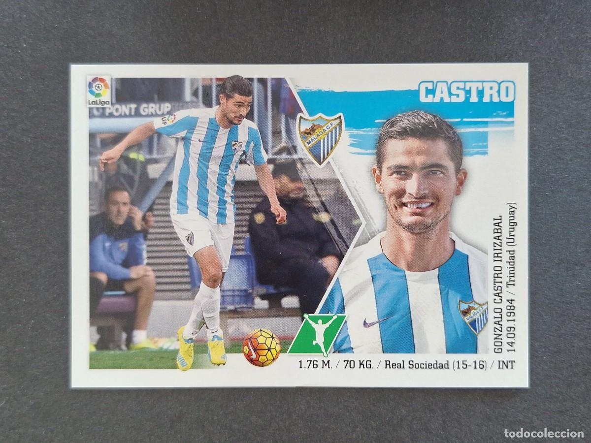 Cromos de f&uacute;tbol: L3 CASTRO MALAGA C. F. MERCADO INVIERNO LIGA ESTE 2015 2016 15 16 NUNCA PEGADO SIN PEGAR