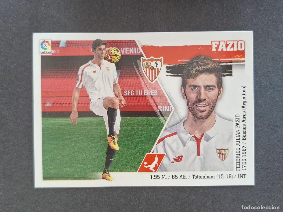 Cromos de f&uacute;tbol: L3 FAZIO SEVILLA F. C. MERCADO INVIERNO LIGA ESTE 2015 2016 15 16 NUNCA PEGADO SIN PEGAR