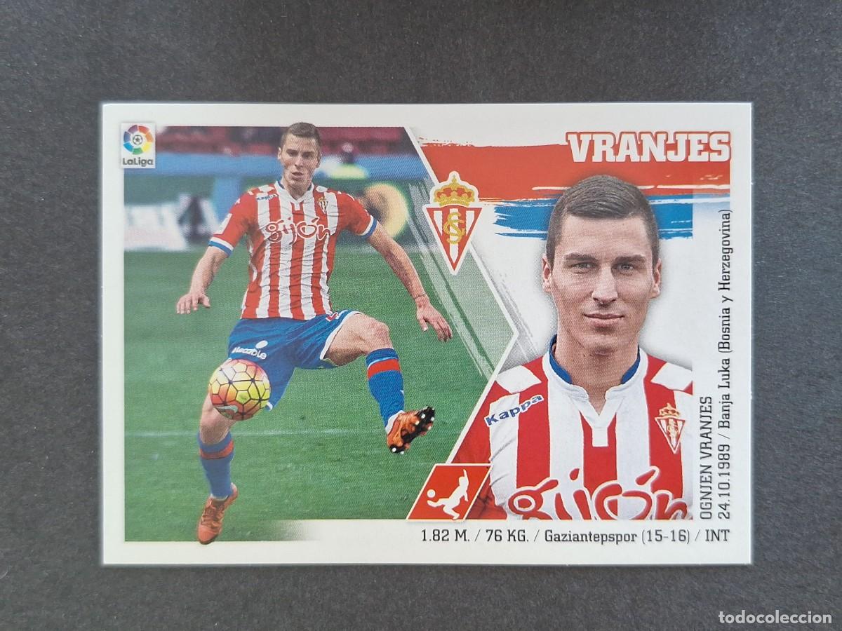 Cromos de f&uacute;tbol: L3 VRANJES SPORTING DE GIJON MERCADO INVIERNO LIGA ESTE 2015 2016 15 16 NUNCA PEGADO SIN PEGAR