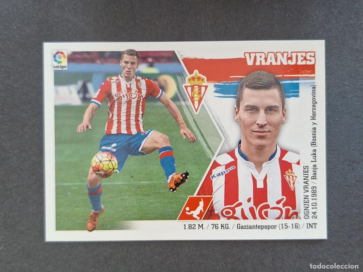 Cromos de f&uacute;tbol: L3 VRANJES SPORTING DE GIJON MERCADO INVIERNO LIGA ESTE 2015 2016 15 16 NUNCA PEGADO SIN PEGAR