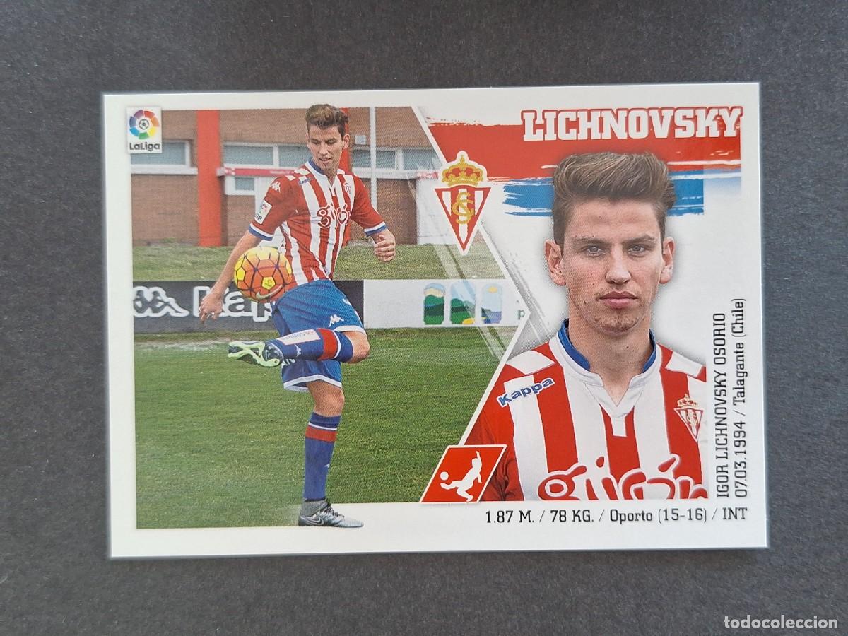 Cromos de f&uacute;tbol: L3 LICHNOVSKY SPORTING DE GIJON MERCADO INVIERNO LIGA ESTE 2015 2016 15 16 NUNCA PEGADO SIN PEGAR