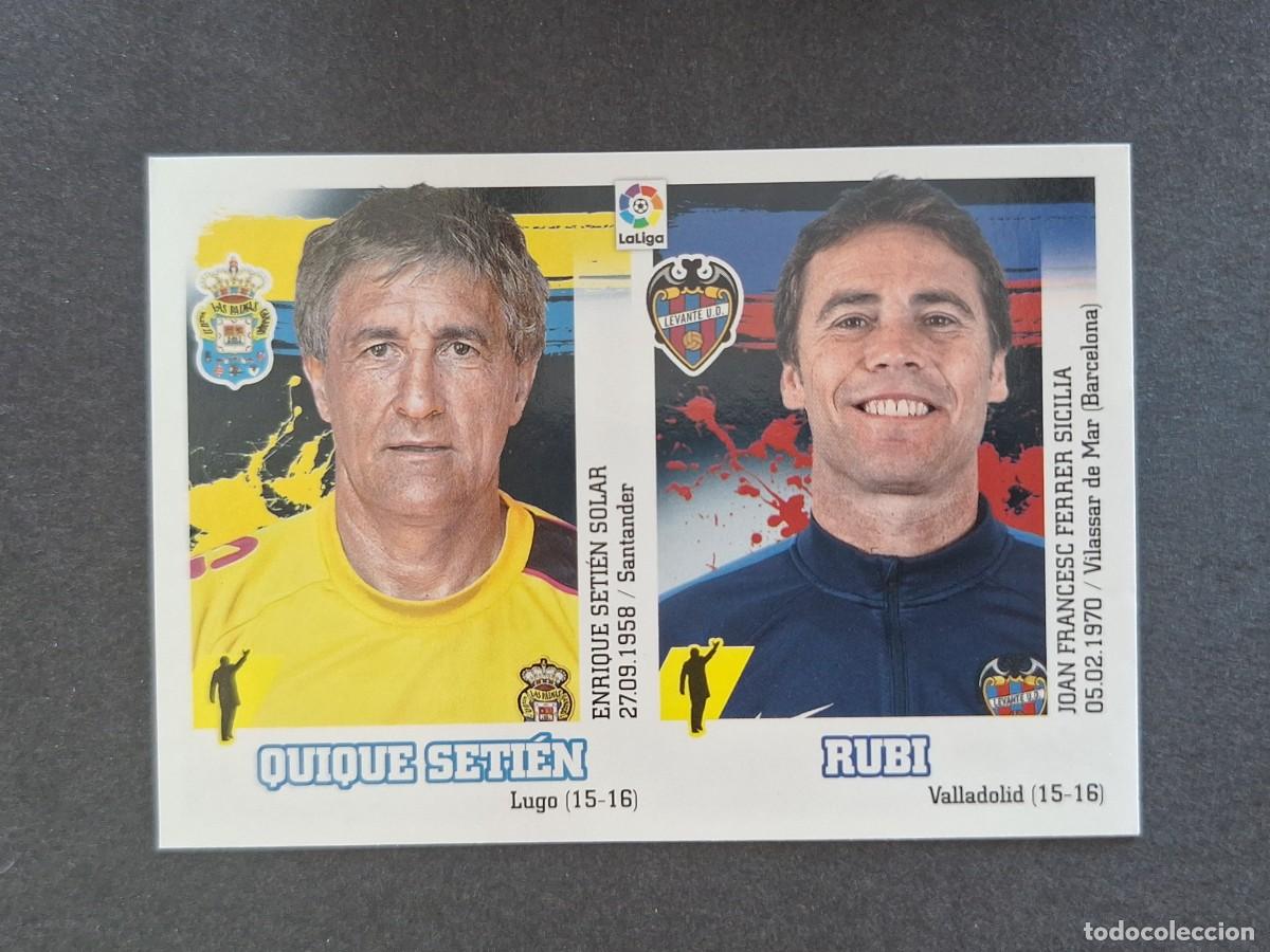 Cromos de f&uacute;tbol: L3 SETIEN - RUBI ENTRENADORES MERCADO INVIERNO LIGA ESTE 2015 2016 15 16 NUNCA PEGADO SIN PEGAR